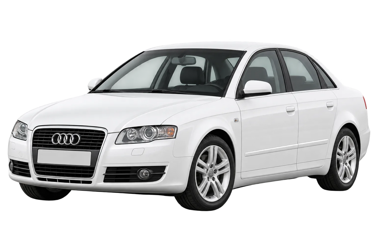 Witte Audi A4 8E,8H,QB6 Limousine / Avant, schuin van voren