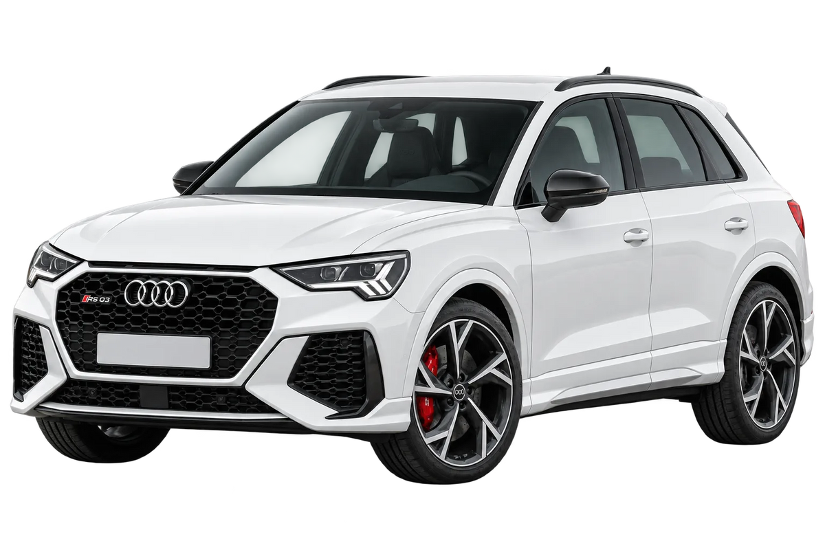 Witte Audi RS Q3 F3 RS Q3 / 294 kW, schuin van voren