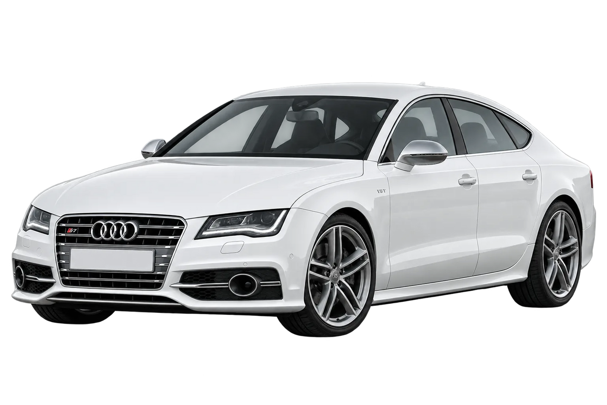 Witte Audi S7 4G, 4G1 C7 S7 Sportback incl. Facelift 2014, schuin van voren