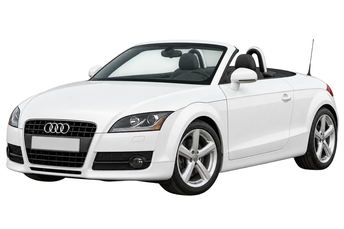 Witte Audi TT 8J Coupé / Roadster, schuin van voren