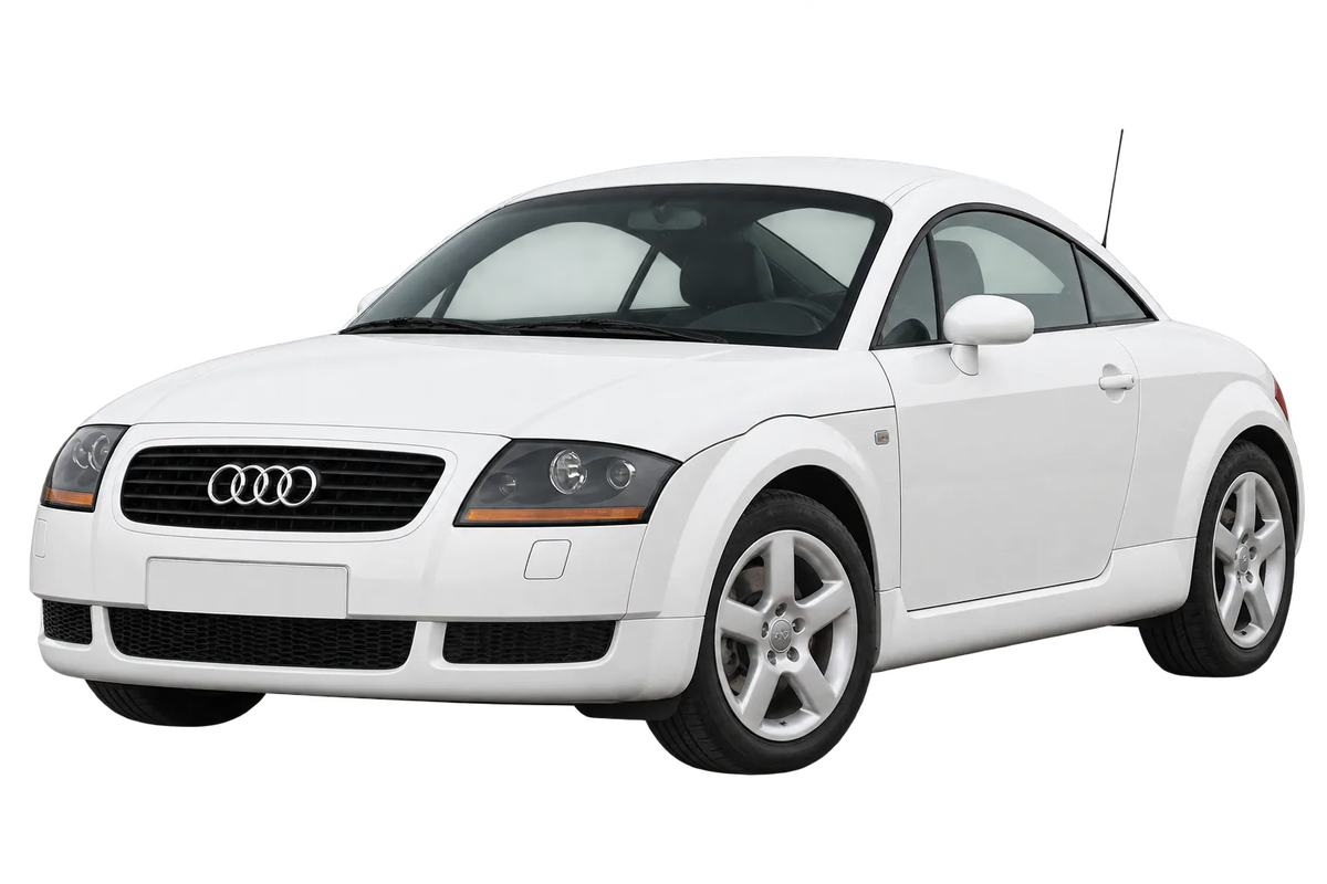 Witte Audi TT 8N Coupé / Roadster, schuin van voren