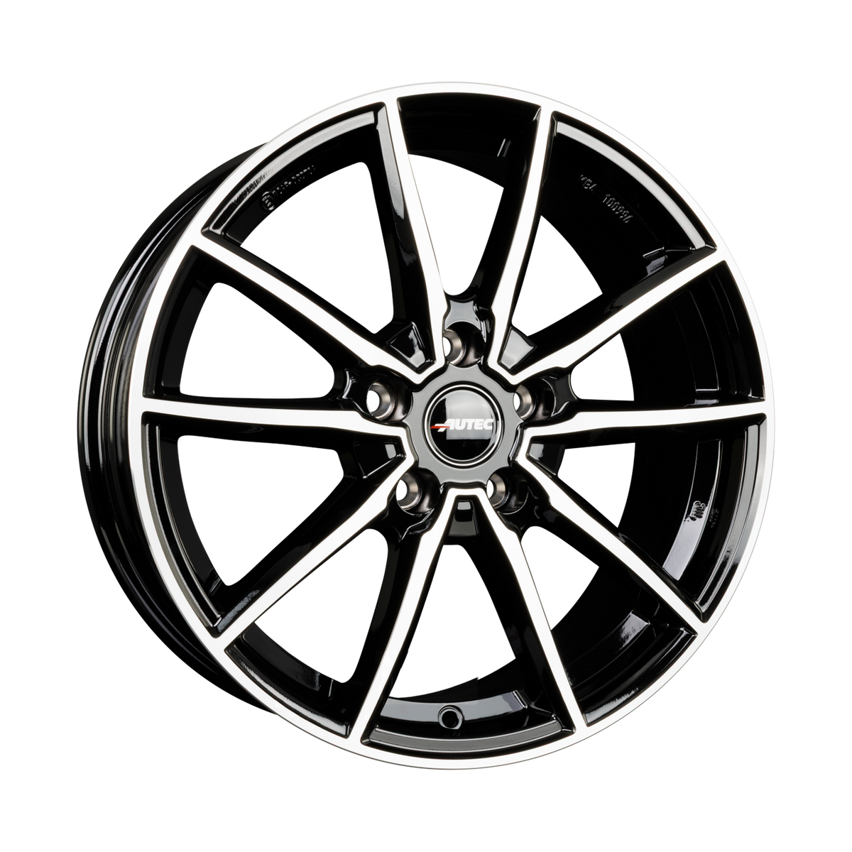 AUTEC SKARA (SK) velg in schwarz poliert, 18 inch, productafbeelding met transparante achtergrond