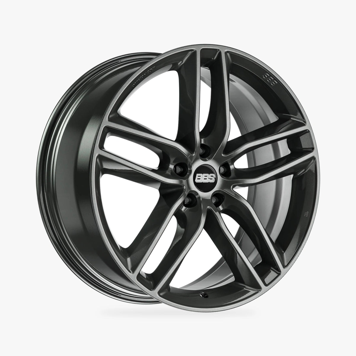 BBS SX Kristallschwarz lichtmetalen velg in schuin driekwartaanzicht