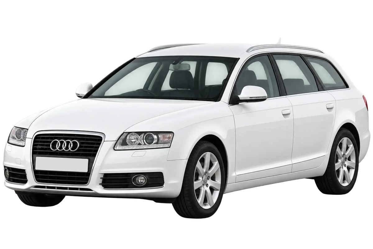 Witte Audi A6 4F, 4F1 Avant incl. Facelift 2008, schuin van voren
