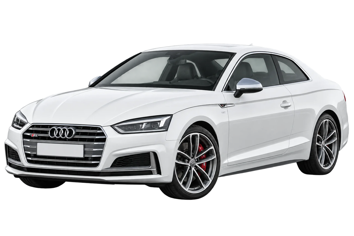 Witte Audi S5 B8, B81, B9 F5 S5 Coupé / 255 kW - 260 kW, schuin van voren
