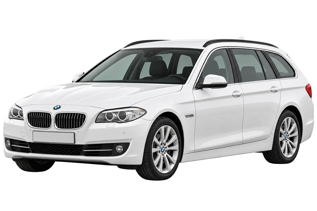 Witte BMW 5er Reihe 5K, K-N1 F11 Touring - Ohne Allradlenkung, schuin van voren