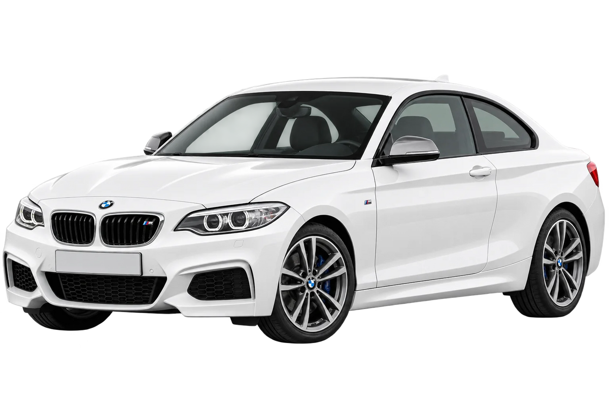 Witte BMW M2 1C F22 M235i / M240i Coupé / 240 kW - 250 kW, schuin van voren
