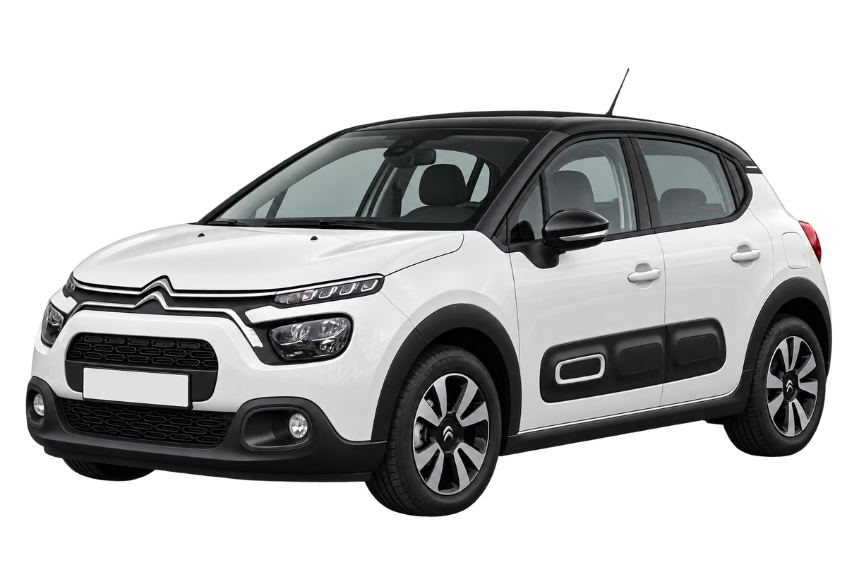 Witte Citroen C3 S**** Facelift 2020, schuin van voren