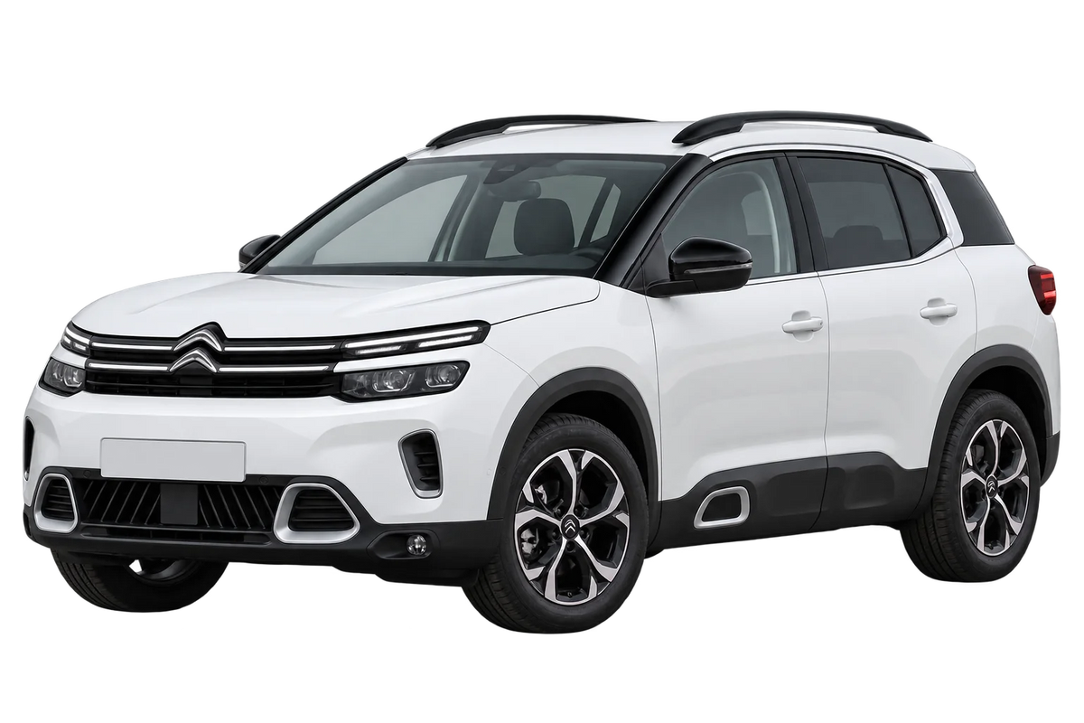 Witte Citroen C5 Aircross A Facelift 2022, schuin van voren