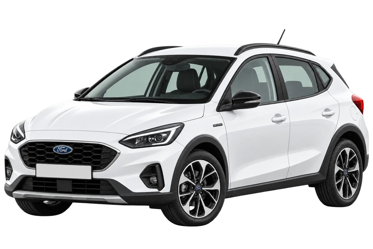 Witte Ford Fiesta JHH Active Facelift 2022, schuin van voren
