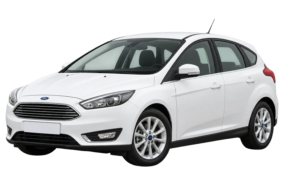 Witte Ford Focus DYB / DYB-LPG / DYB-N Ford Focus Facelift 2014-Limousine 5-porte, schuin van voren