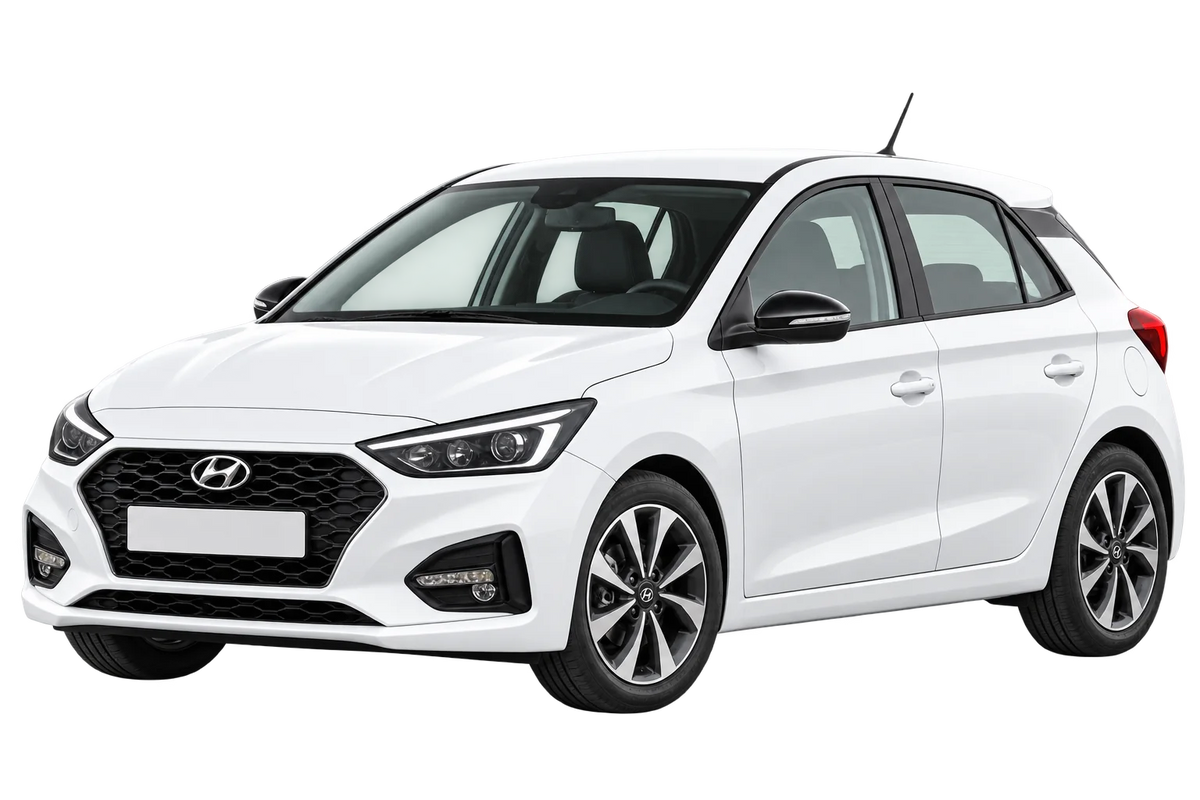Witte Hyundai i20 GB Facelift 2018, schuin van voren