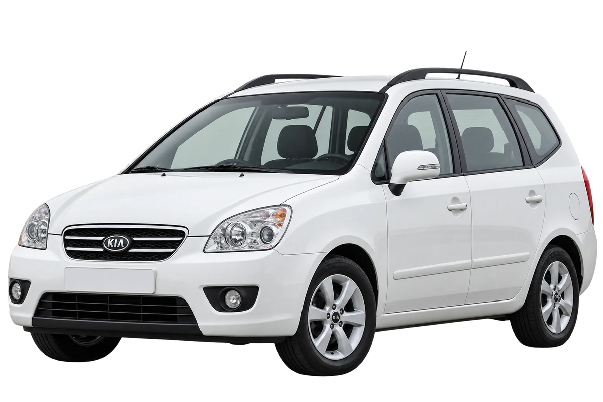 Witte Kia Carens FG Carens III, schuin van voren
