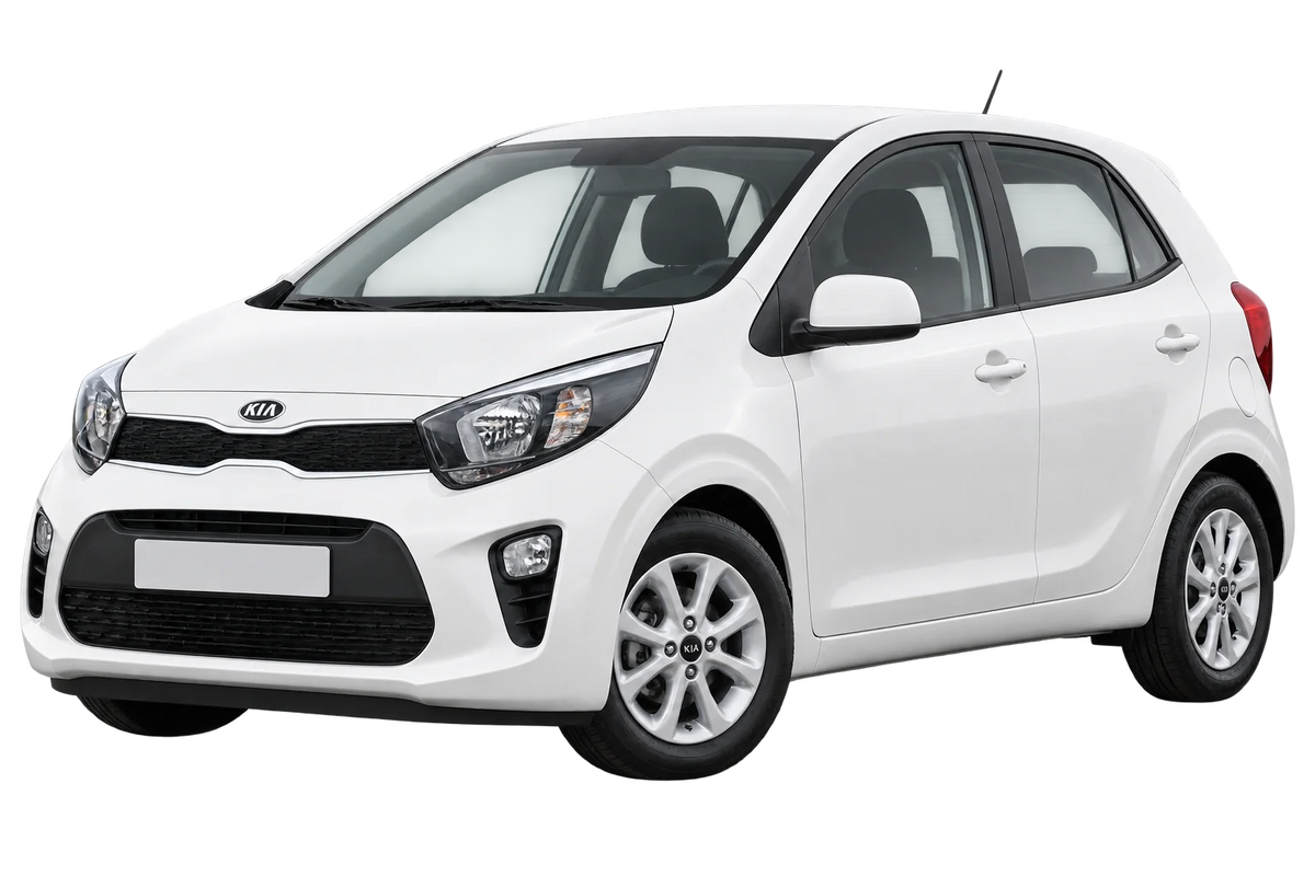 Witte Kia Picanto JA, schuin van voren