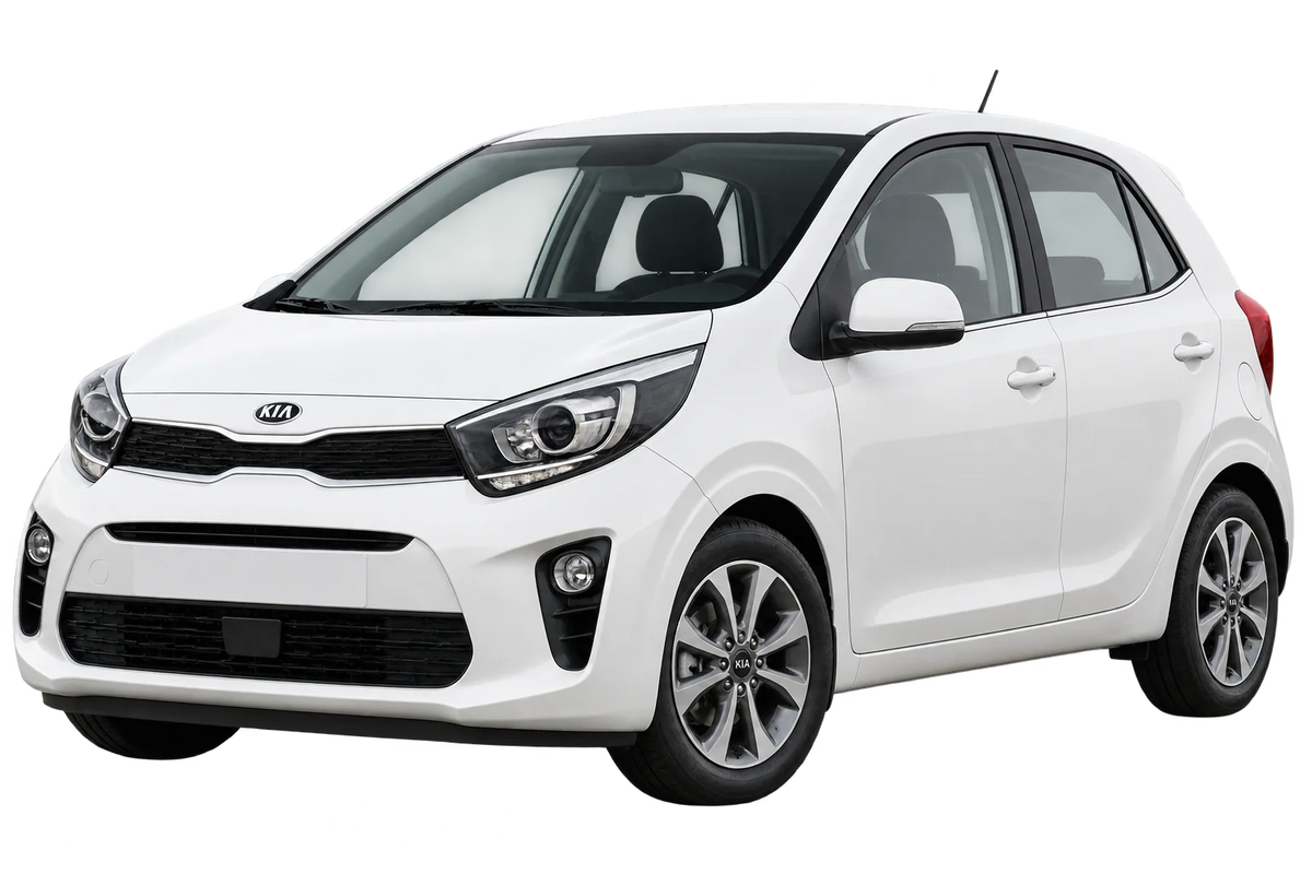 Witte Kia Picanto JA Facelift 2020, schuin van voren