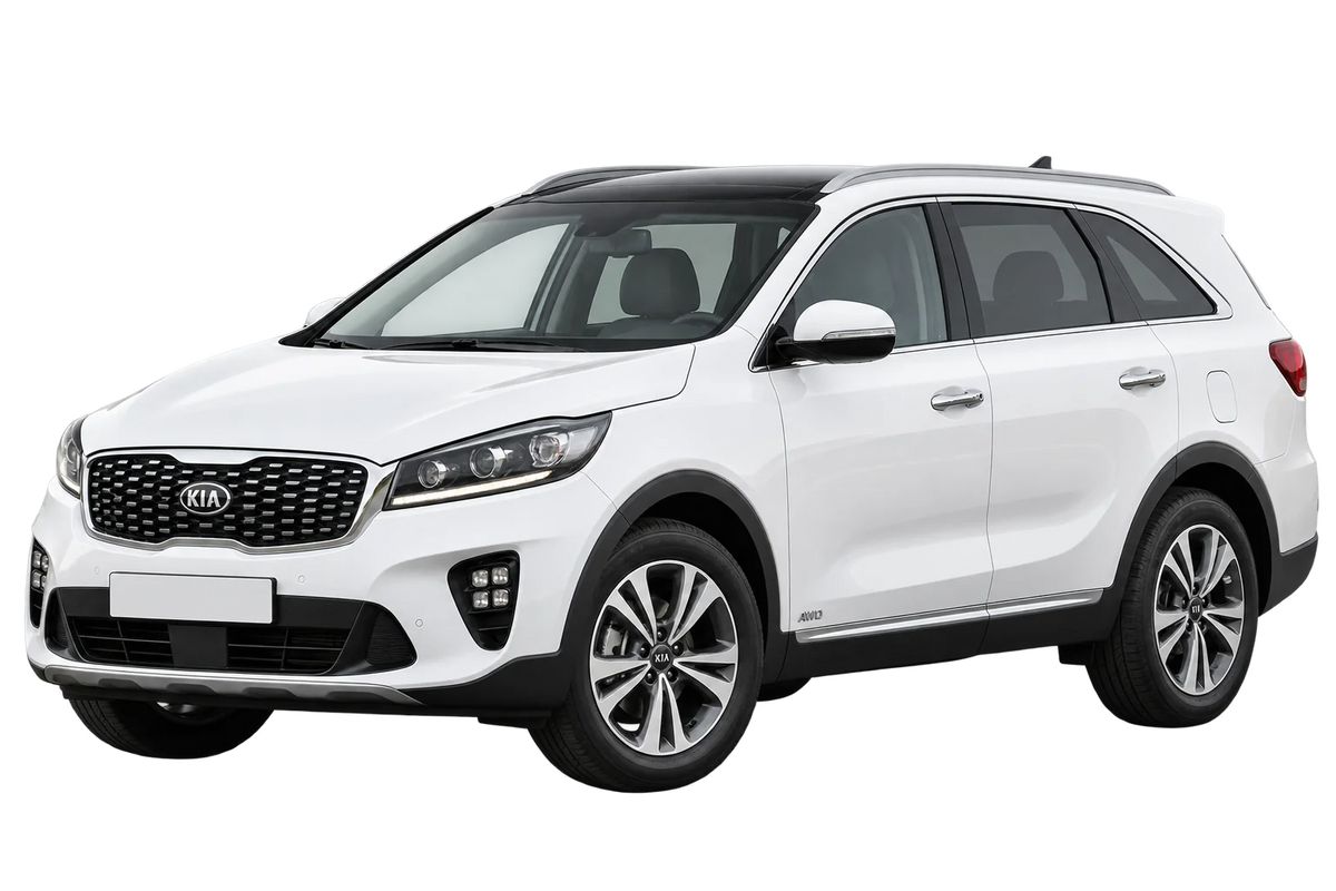 Witte Kia Sorento UM Facelift 2017, schuin van voren