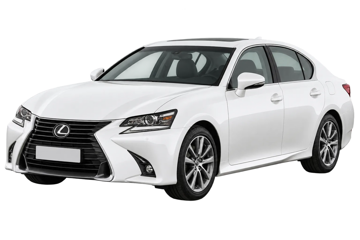 Witte Lexus GS HS19(a) / S19(a) / (L10(A)), schuin van voren