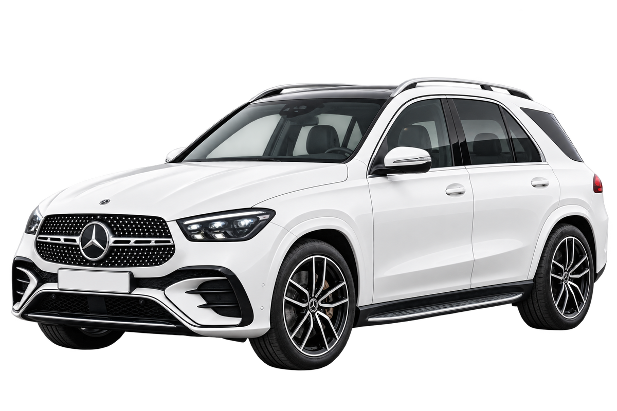 Witte Mercedes GLE H1GLE V167 SUV Facelift 2023, schuin van voren