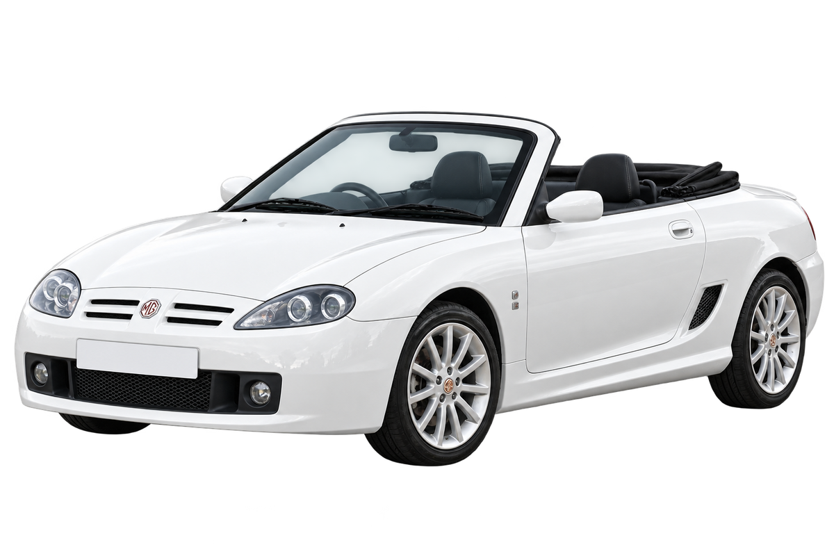 Witte Rover MG RD, D, schuin van voren