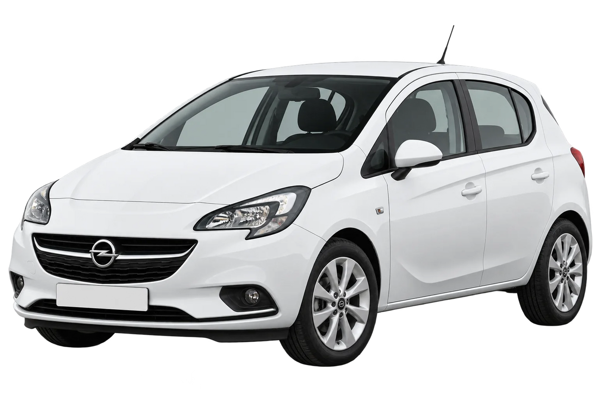 Witte Opel Corsa S-D, S-D/Van Corsa E / 5-porte, schuin van voren