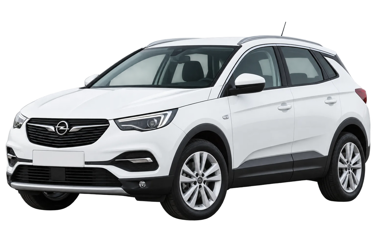 Witte Opel Grandland Z Grandland X, schuin van voren