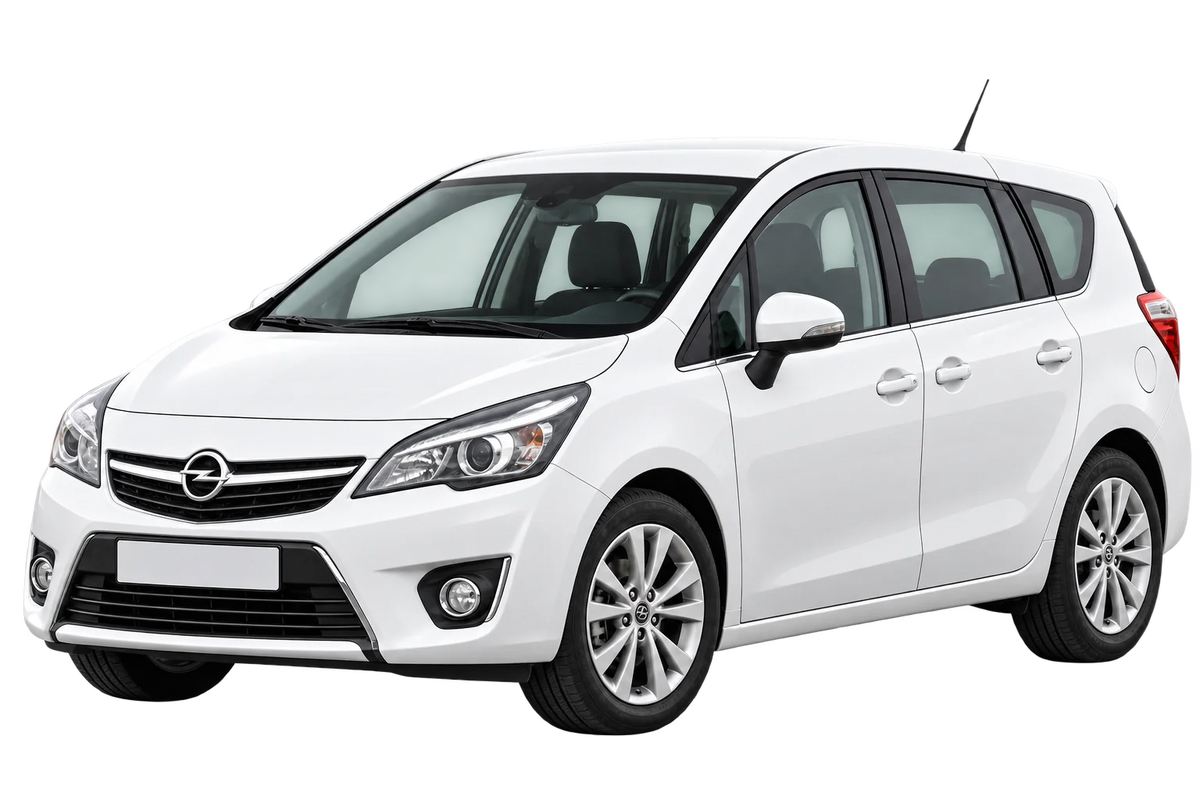 Witte Opel Meriva S-D/Monocab B Meriva-B Facelift 2014, schuin van voren