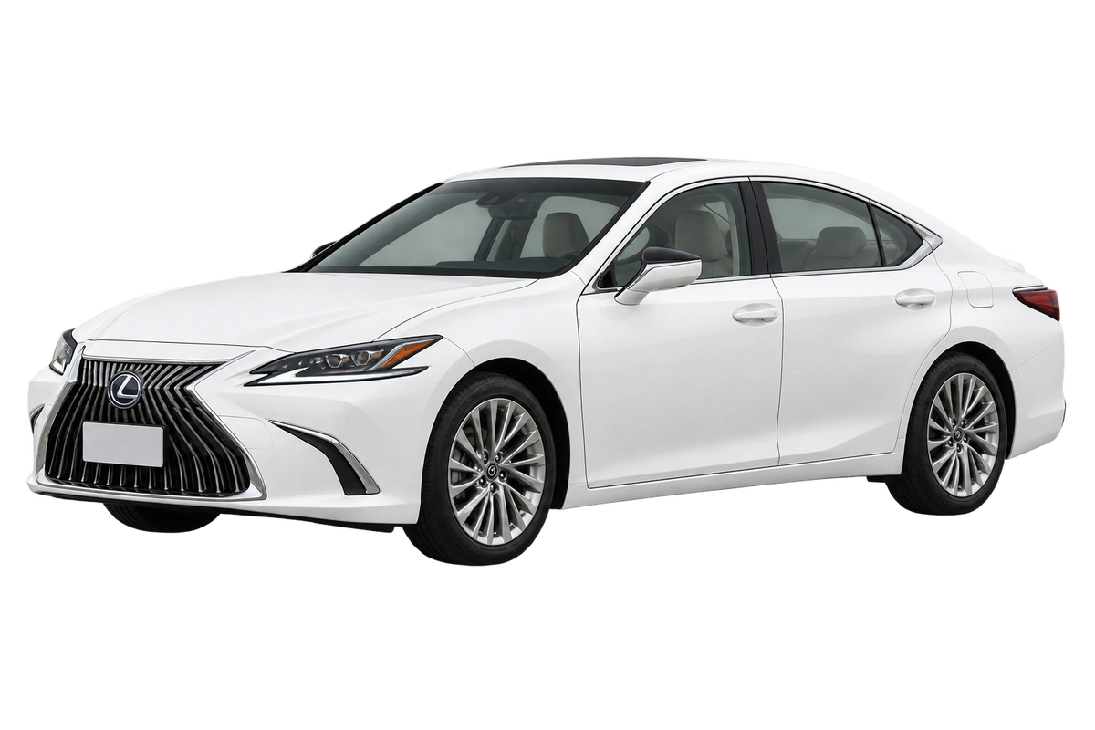 Witte Lexus ES XZ1L (EU,M), schuin van voren
