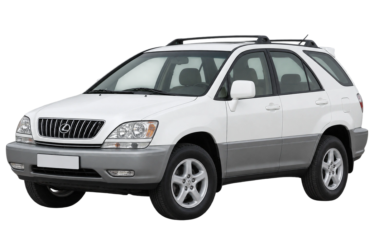 Witte Lexus RX XU1, schuin van voren