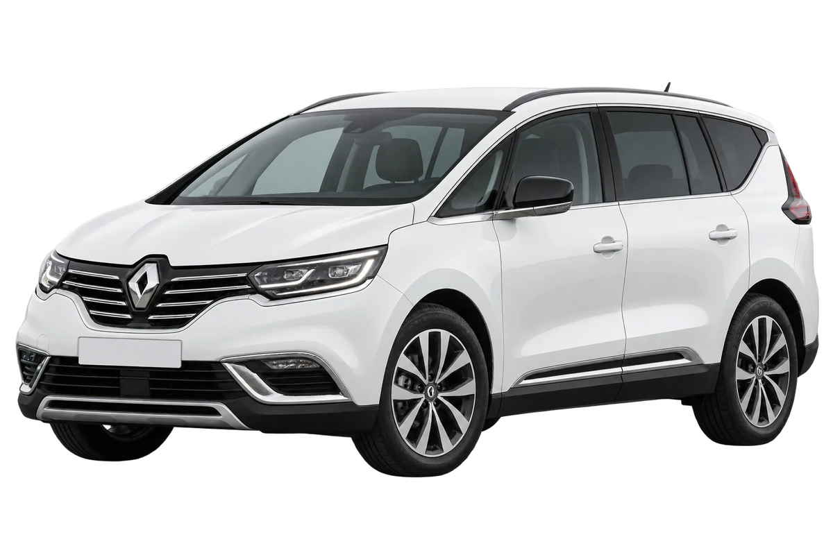 Witte Renault Espace RFC Facelift 2020, schuin van voren