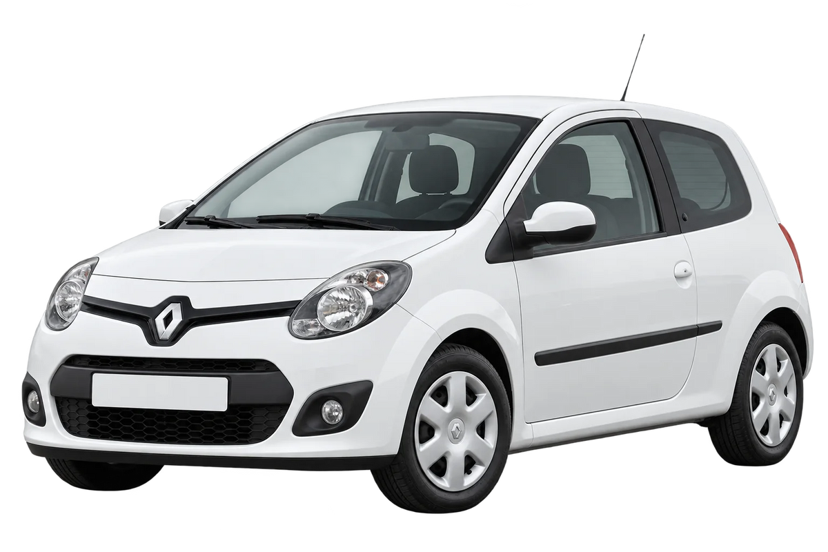 Witte Renault Twingo N Twingo II Facelift 2012, schuin van voren
