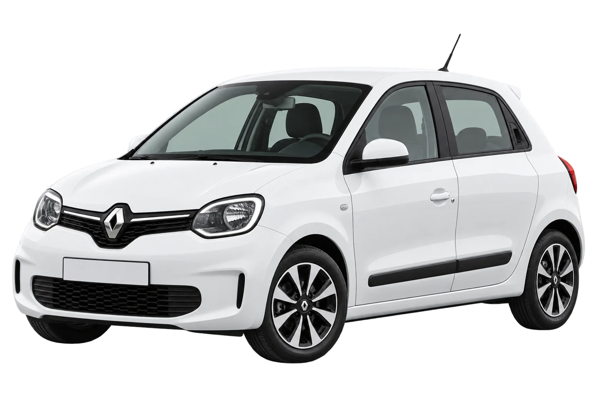 Witte Renault Twingo AH Twingo III Facelift 2019, schuin van voren