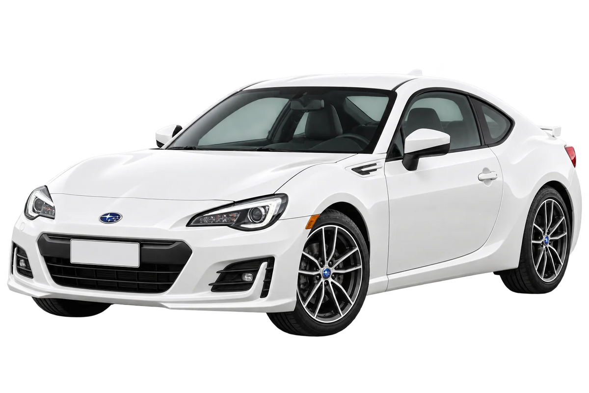 Witte Subaru BRZ ZC / GC / GF Facelift 2017, schuin van voren