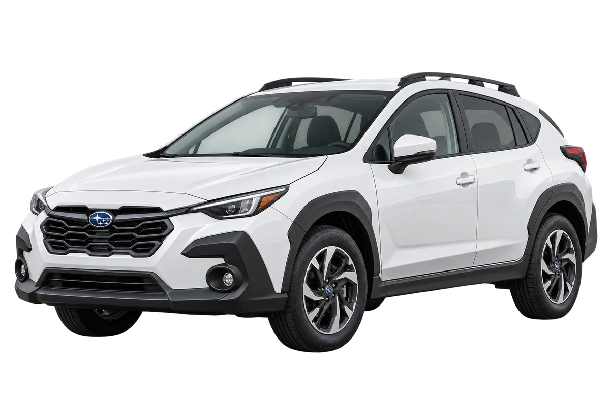 Witte Subaru Crosstrek G6 / G6-SS, schuin van voren