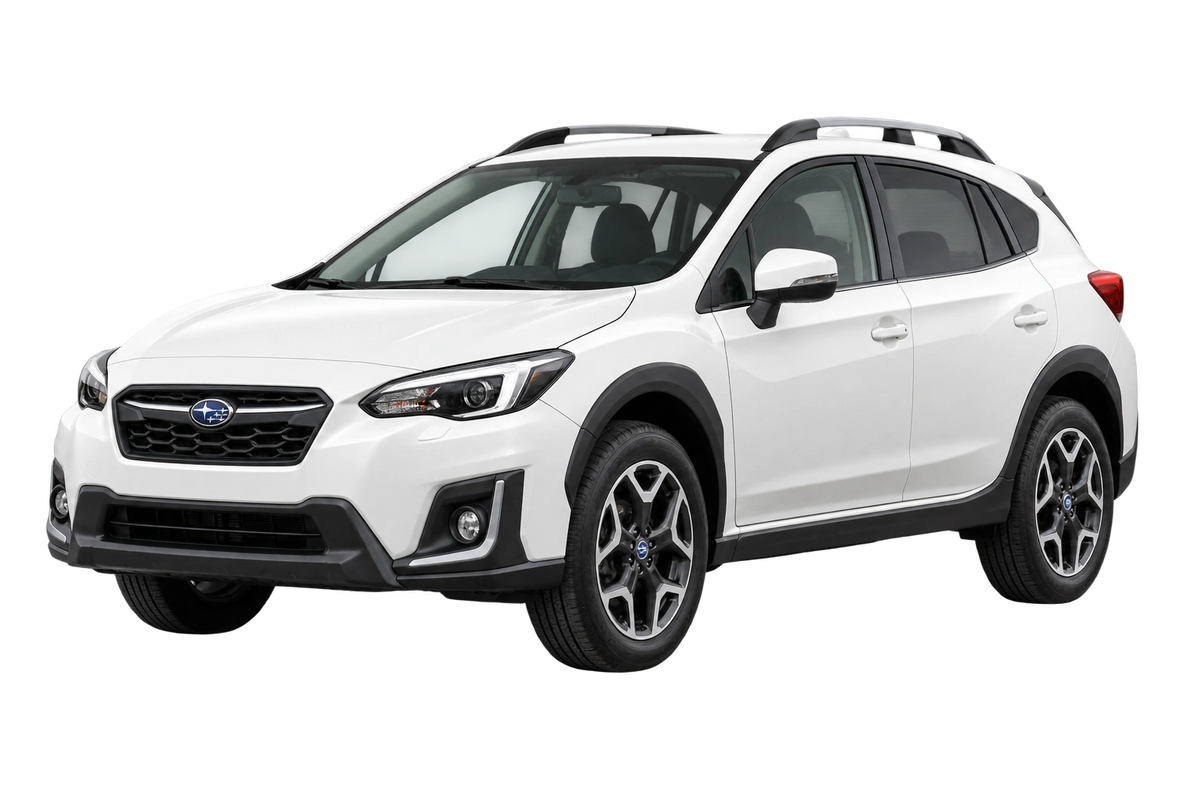 Witte Subaru XV G5 Facelift 2021, schuin van voren