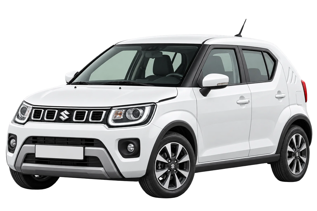 Witte Suzuki Ignis MF Facelift 2020, schuin van voren