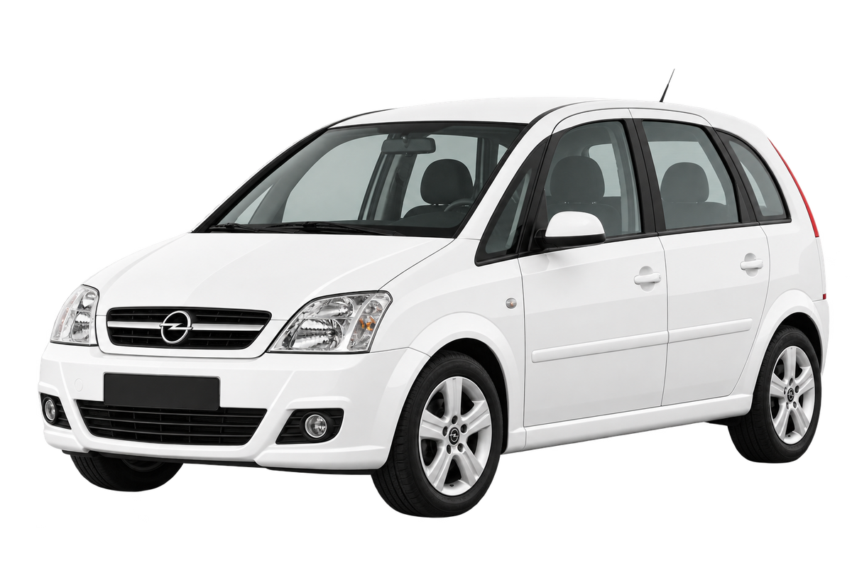 Witte Opel Meriva X01Monocab Meriva-A / 4x100, schuin van voren