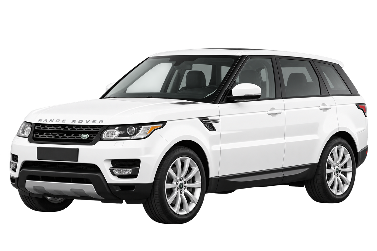 Witte Land Rover Range Rover Sport LW, schuin van voren