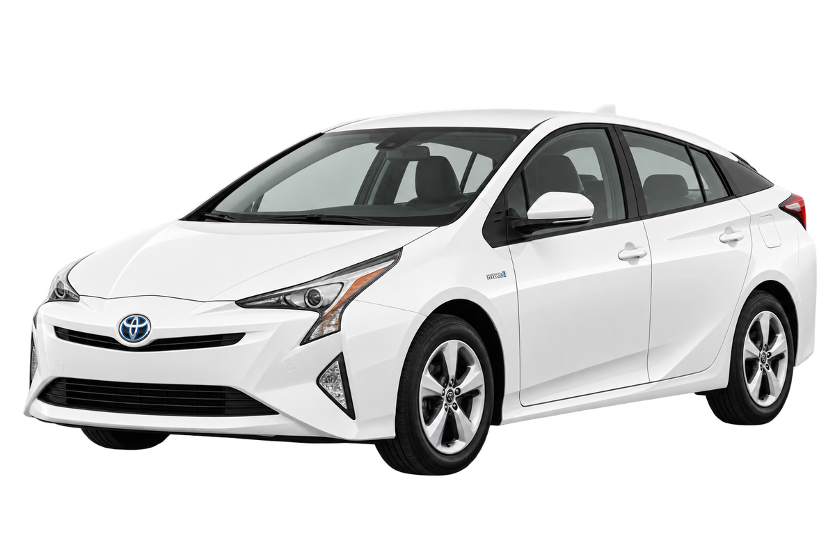 Witte Toyota Prius XW5 / XW5P EU / M, schuin van voren