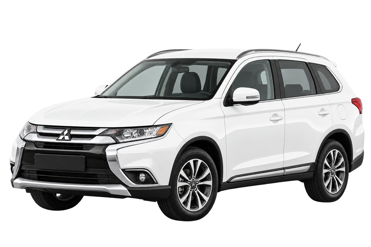 Witte Mitsubishi Outlander CW0, schuin van voren