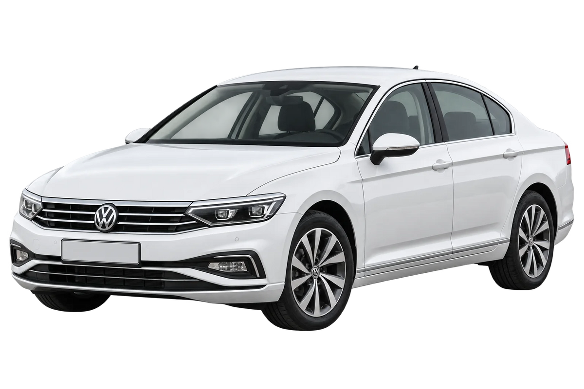 Witte Volkswagen Passat 3C (B8/3G) Limousine Facelift 2019, schuin van voren