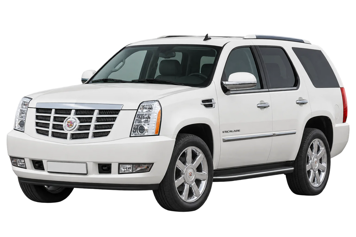 Witte Cadillac Escalade GMT 926 / GMT 926 Hybrid, schuin van voren