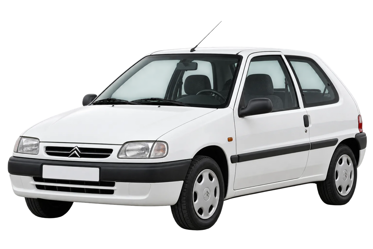 Witte Citroen Saxo S*...* con PCD 4x100, schuin van voren