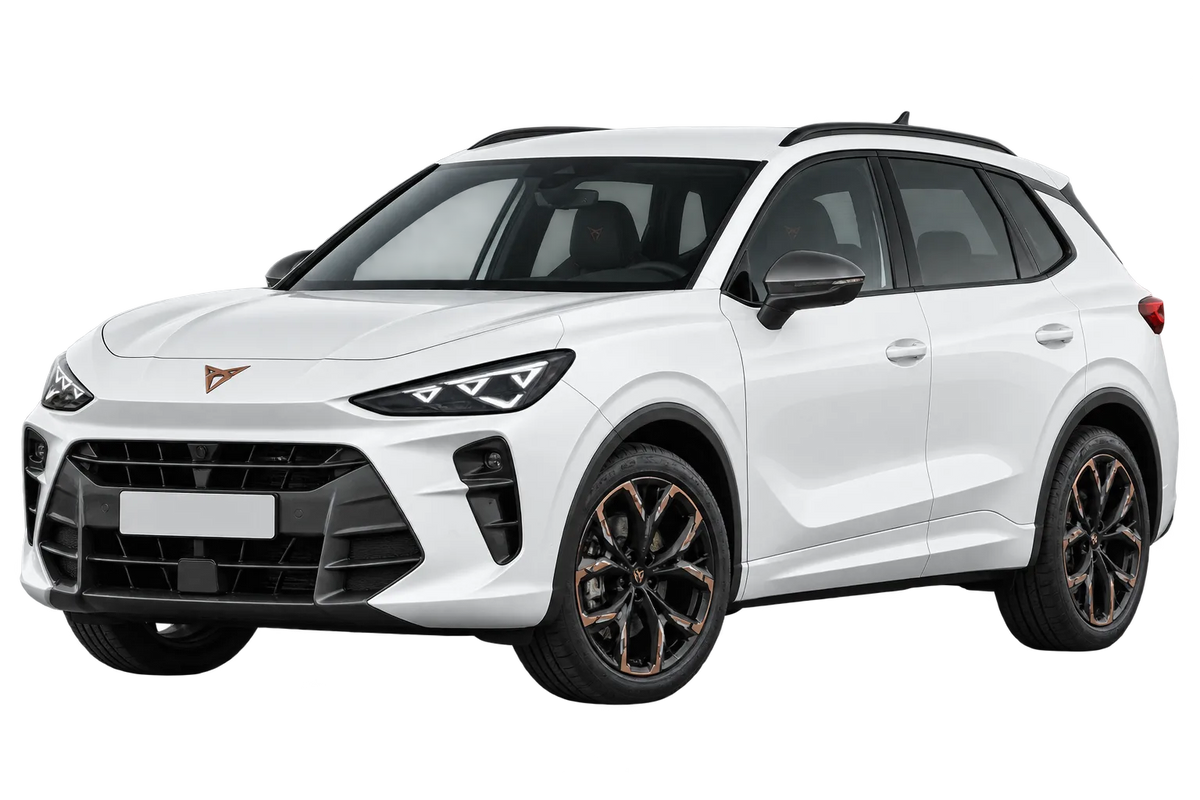 Witte CUPRA Terramar KP, schuin van voren