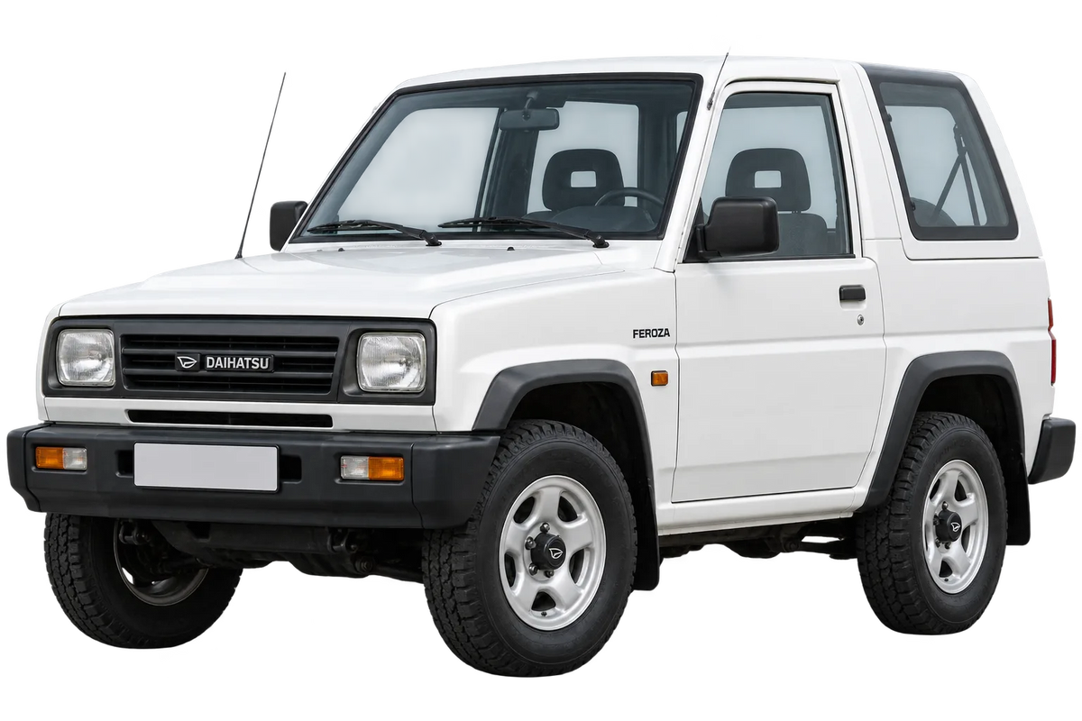 Witte Daihatsu Feroza F300, schuin van voren