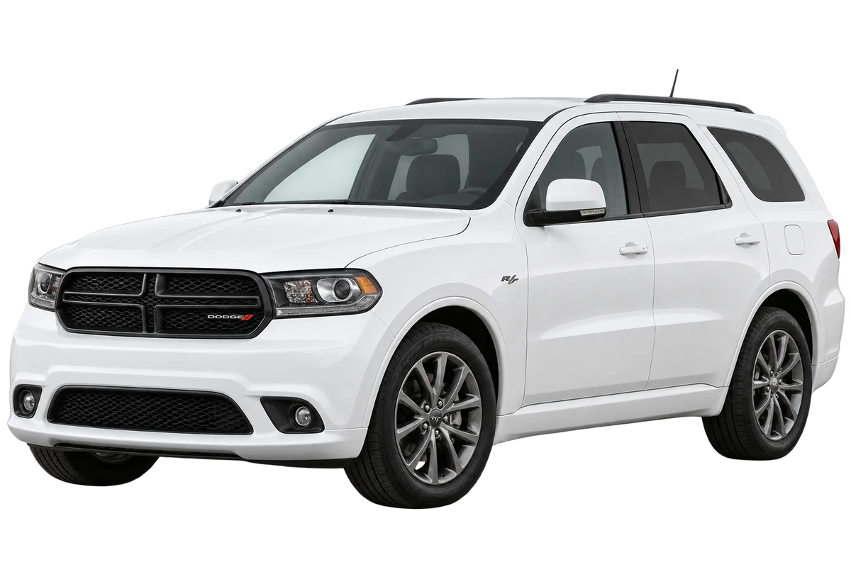 Witte Dodge Durango R/T, schuin van voren