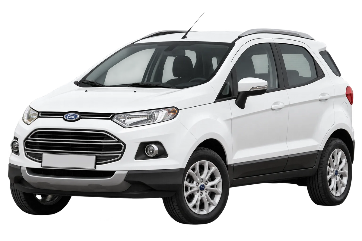 Witte Ford Ecosport JK8, schuin van voren