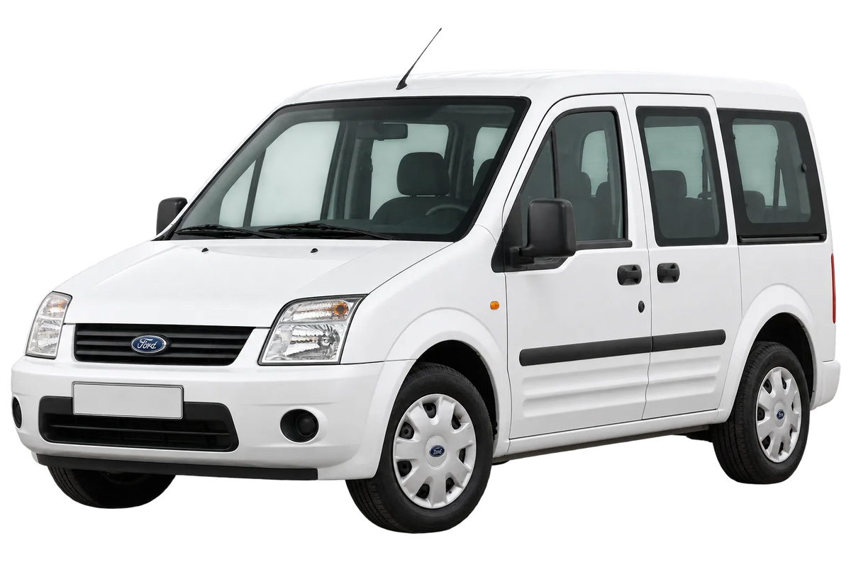 Witte Ford Tourneo PH2, PJ2 Connect, schuin van voren