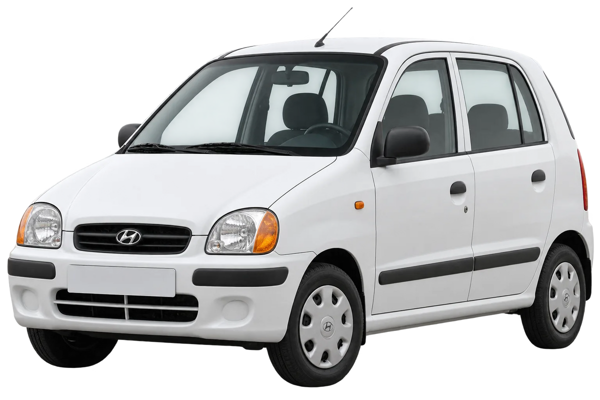 Witte Hyundai Atos Atos / MX, schuin van voren