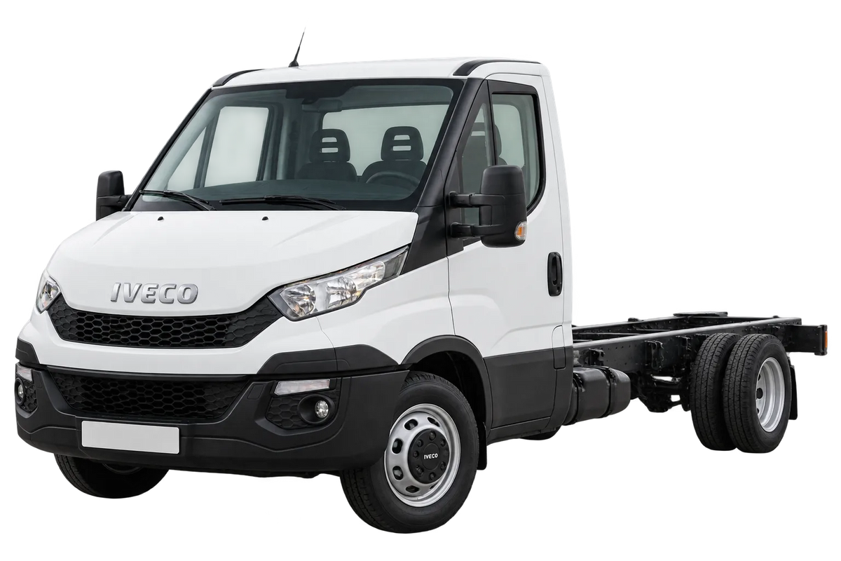 Witte IVECO DAILY ES3, schuin van voren