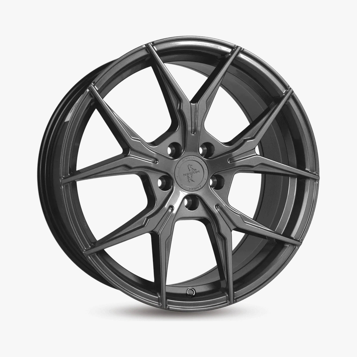 KESKIN KT19 ANGEL Palladium Painted (PP) lichtmetalen velg in schuin driekwartaanzicht